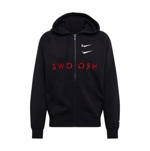Nike Sportswear Mikina s kapucí 'Swoosh'  červená / černá