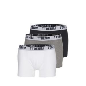 TOM TAILOR DENIM Boxerky 'trunks triple pack'  šedý melír / černá / bílá