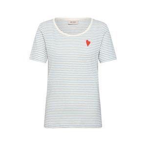 MOS MOSH Tričko 'Kenia Stripe O-neck'  krémová / světlemodrá / červená