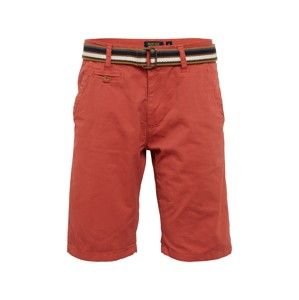 INDICODE JEANS Chino kalhoty 'Royce'  oranžově červená