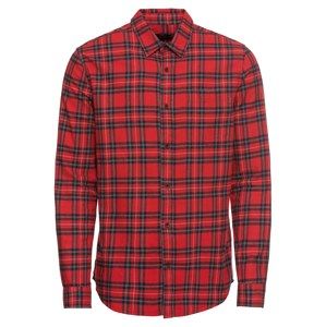 NEW LOOK Košile 'RPASO 23.03.18 TARTAN RED CHECK P-'  dunkelgrau / rot