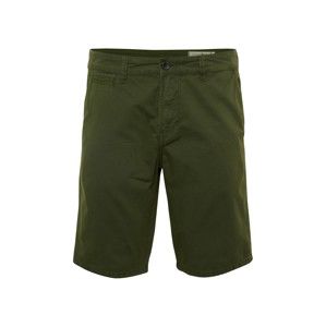 TOM TAILOR DENIM Chino kalhoty 'Slim Chino Shorts AOP'  trávově zelená