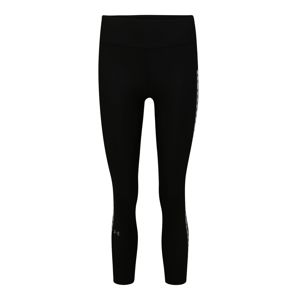 UNDER ARMOUR Sportovní kalhoty 'UA HG Ankle Crop'  bílá / černá