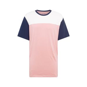 Jack & Jones Plus Tričko  bílá / růžová / námořnická modř