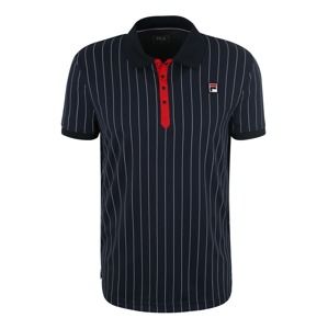 FILA Funkční tričko 'Stripes'  bílá / tmavě modrá / světle červená