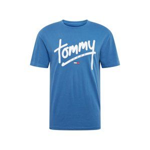 Tommy Jeans Tričko  modrá / bílá