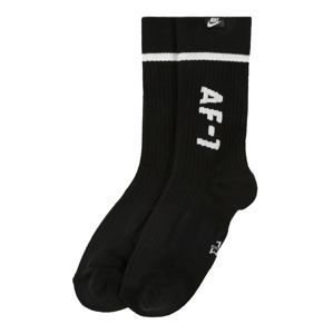 Nike Sportswear Ponožky 'U SNKR SOX AF1 CREW'  černá / bílá