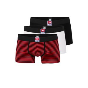 DIESEL Boxerky 'UMBX-DAMIENTHREEPACK Boxer 3pack'  bílá / červená / černá