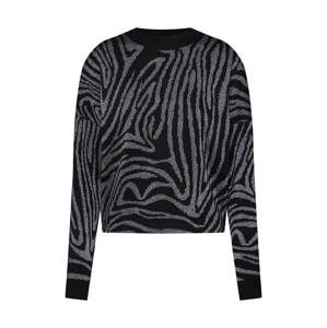 Mint&berry Svetr 'Zebra lurex print jumper'  černá / stříbrná