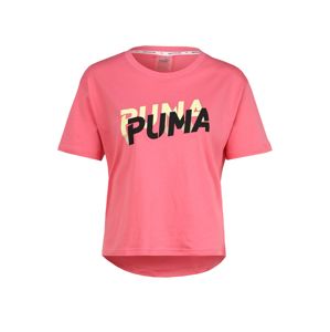 PUMA Tričko  žlutá / pink / černá