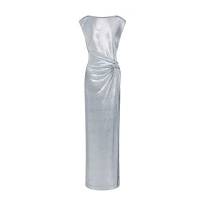 Lauren Ralph Lauren Společenské šaty 'ILIANNE-SLEEVELESS-EVENING DRESS'  stříbrná