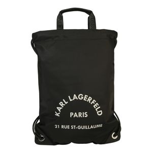 Karl Lagerfeld Sportovní vak 'rue st guillaume flat'  bílá / černá