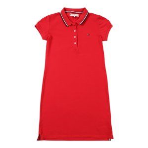 TOMMY HILFIGER Šaty 'Essential Polo'  červená