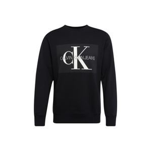 Calvin Klein Jeans Mikina 'Core Monogram Logo Sweatshirt'  černá / bílá