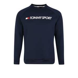 Tommy Sport Sportovní mikina 'FLEECE LOGO CREW NECK'  marine modrá