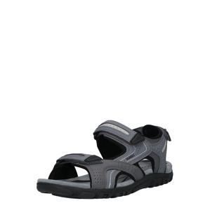 GEOX Trekingové sandály 'Uomo Strada'  antracitová / černá