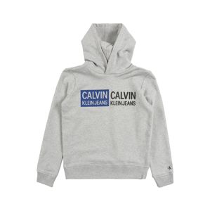 Calvin Klein Jeans Mikina 'STAMP LOGO HOODIE'  šedý melír