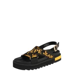 Pepe Jeans Páskové sandály 'NARITA FOLK'  žlutá / černá