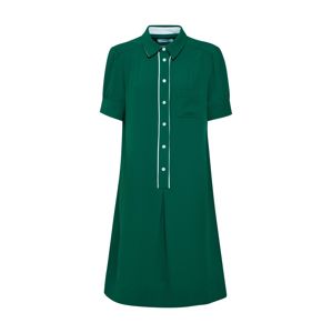 Calvin Klein Košilové šaty 'DETAIL SHIRT DRESS SS'  zelená / bílá