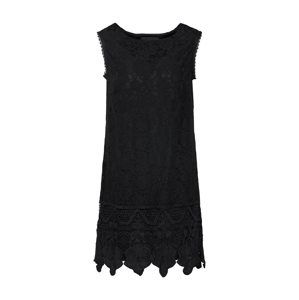 Mela London Koktejlové šaty 'SLEEVELESS LACE BORDER DRESS'  černá