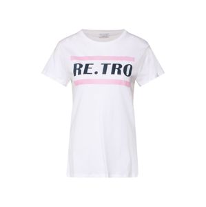Re.draft Tričko 'Retro'  pink / bílá