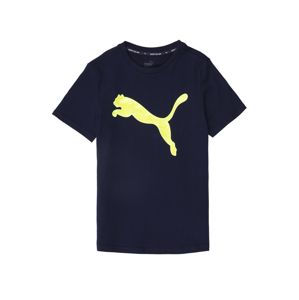 PUMA Funkční tričko 'Active Sports Graphic Tee B'  tmavě modrá / citronová