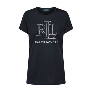 Lauren Ralph Lauren Tričko 'KATLIN'  černá / bílá