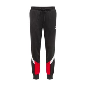 PUMA Sportovní kalhoty  černá / bílá / červená