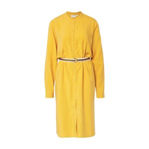 SAINT TROPEZ Šaty 'Woven'  bílá / hořčicová / žlutá